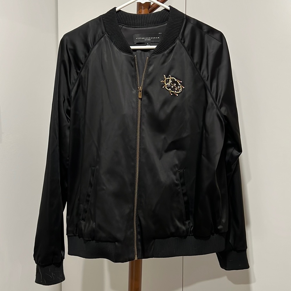 Victoria Beckham for Target black bomber style sequin jacket